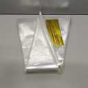 2 x Muyindo 100 Pieces (7x15 Inch) Clear Cone Bags with Twist Ties for Candies, Cookies, Popcorn, Sweets, Chocolates and More; Perfect for Birthday, Wedding, Halloween, Christmas and Other Social Events (gold)