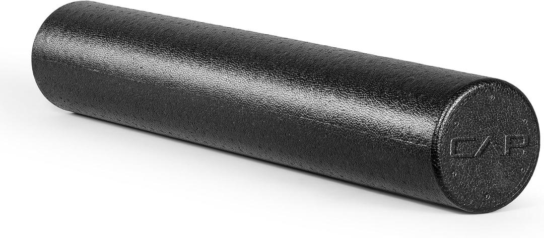 CAP 36-Inch Firm High-Density Foam Roller, Exercise & Recovery Massage, Black