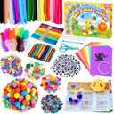 Zefy 3200+ Pcs Arts and Crafts Supplies for Kids, All in One Craft Kits with 12 Crafts Design, DIY School Supplies Kit Craft Box Easter Gifts for Girls Boys Ages 4-12