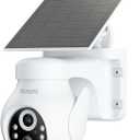 blurams Solar Outdoor Camera Wireless, 360 PTZ Security Cameras Wireless Outdoor with Human Auto Tracking, 2K IR/Color Night Vision, Battery Powered, 2.4GHz Only
