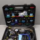 KOOPOOL 30PCS Radiator Pressure Tester Kit, Coolant Pressure Tester and Vacuum Refill Kit for Automotive Cooling System Water Tank Leakage Detection