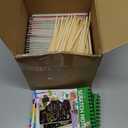 Fulmoon 60 Pcs Bulk Scratch Note Pads Scratch Paper Notebooks Rainbow Party Favors with Wooden Stylus Coloring Books DIY Arts and Crafts for Birthday Game Gift