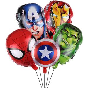 5PCS Aluminium Film Balloons for Superhero Avengers Party,for Superhero Birthday Party Supplies