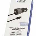 ZGear Fast Charger Car Charger With USB Port 17W, 3.4 Amp, 6FT