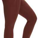 NANJI High Waisted Leggings with Pockets for Women - Buttery Soft, Stretch Yoga Pants, Squat Proof Casual Workout Leggings (Brown, M)