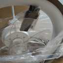20" Low Profile Flush Mount Wood Fandelier Ceiling Fan with Light