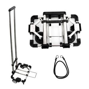 CNQLIS Folding Hand Truck, Portable Carrying Cart, Compact, Mini Lightweight for Travel/Auto/Moving/Office Use,12in.Hx9in.W Fits Most Backpacks- 55lbs Lightweight Hand Truck (Silver)