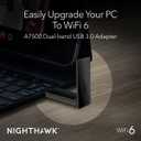NETGEAR Nighthawk WiFi 6 USB 3.0 Adapter (A7500) AX1800 Dual-Band Wireless Gigabit Speed (Up to 1.8Gbps) Works with Any WiFi 6 or WiFi 5 Router Or Mesh System - for Windows PC