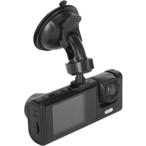 3 Lens Dash Camera, 1080P IR Night Vision 170 Angle on Board DVR Camera, Loop Recording Parking Monitoring Car DVR Recorder, Front Inside and Rear, Support up to 32GB