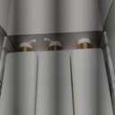 Modern Gold Design Shampoo and Conditioner Dispenser, Large 27oz Shower Soap Dispenser, Set of 3 Refillable Empty Plastic Pump Bottles for Bathroom and Body Wash (6 Waterproof Labels Included), White