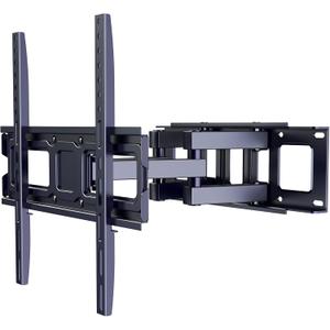 Full Motion TV Wall Mount Bracket, Dual Articulating Swivel Extension Arm for Most 26-55 Inch LED, LCD, OLED Flat Curved TVs with Max VESA 400x400mm, Holds up to 99 lbs by ERGO TAB, Black (EBMF3)