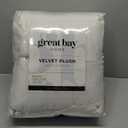 Great Bay Home Extra Soft Velvet Plush Queen Micro Fleece Sheet Set | Deluxe Microplush Non Pilling Sheets, Deep Pocket | Lavish Sherpa Velvet Luxe Collection (Queen, Off White)