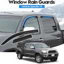 Tacoma Rain Guards - Window Visors for Toyota Tacoma Double Cab 2005-2015, Out-Channel Side Window Rain Guards for Tacoma Accessories, 4PCS, Black, Car Accessories