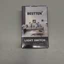 BESTTEN 2 Pack 4-Way Decorator Wall Light Switch with Wallplate, 15A 120/277V, On/Off Paddle Rocker Interrupter, Self-Grounding, UL Listed, White