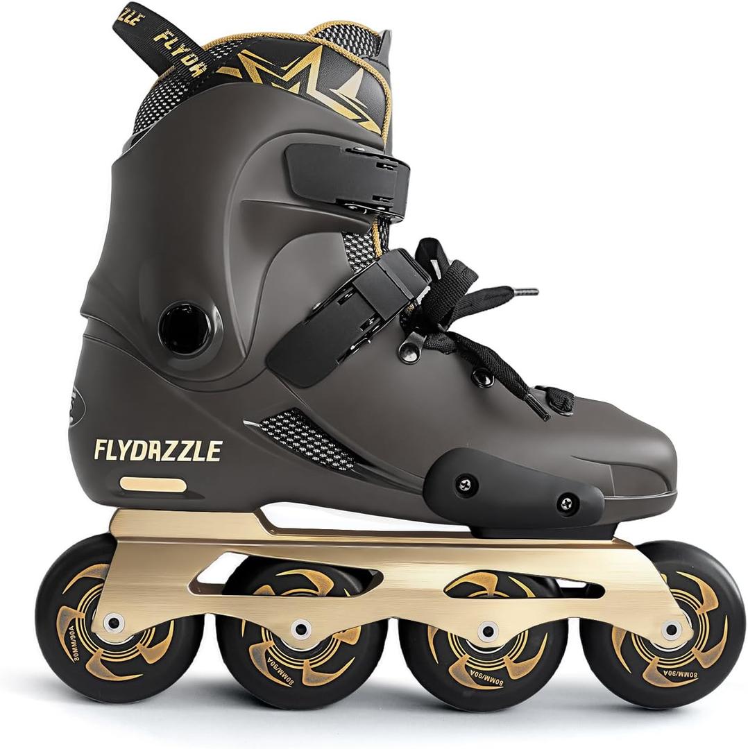 Inline Skates for Men Urban - Freeride Slalom City Street Skating, Hard Boot ABEC-9 Bearing Ankle Support, Bonus Insoles Laces, US 8.5-9