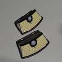 Aootek New Solar Motion Sensor Lights 120 LEDs with Lights Reflector,270° Wide Angle, IP65 Waterproof, Step Lights for Front Door, Yard, Garage, Deck (Black, Daylight White, 2-Pack)