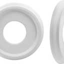 Molded Pu Ceiling Medallions Plate Stencil, 2 Pieces White 10" OD x 4" ID Molded Fixtures Round Medallions for Light Fixtures Chandeliers