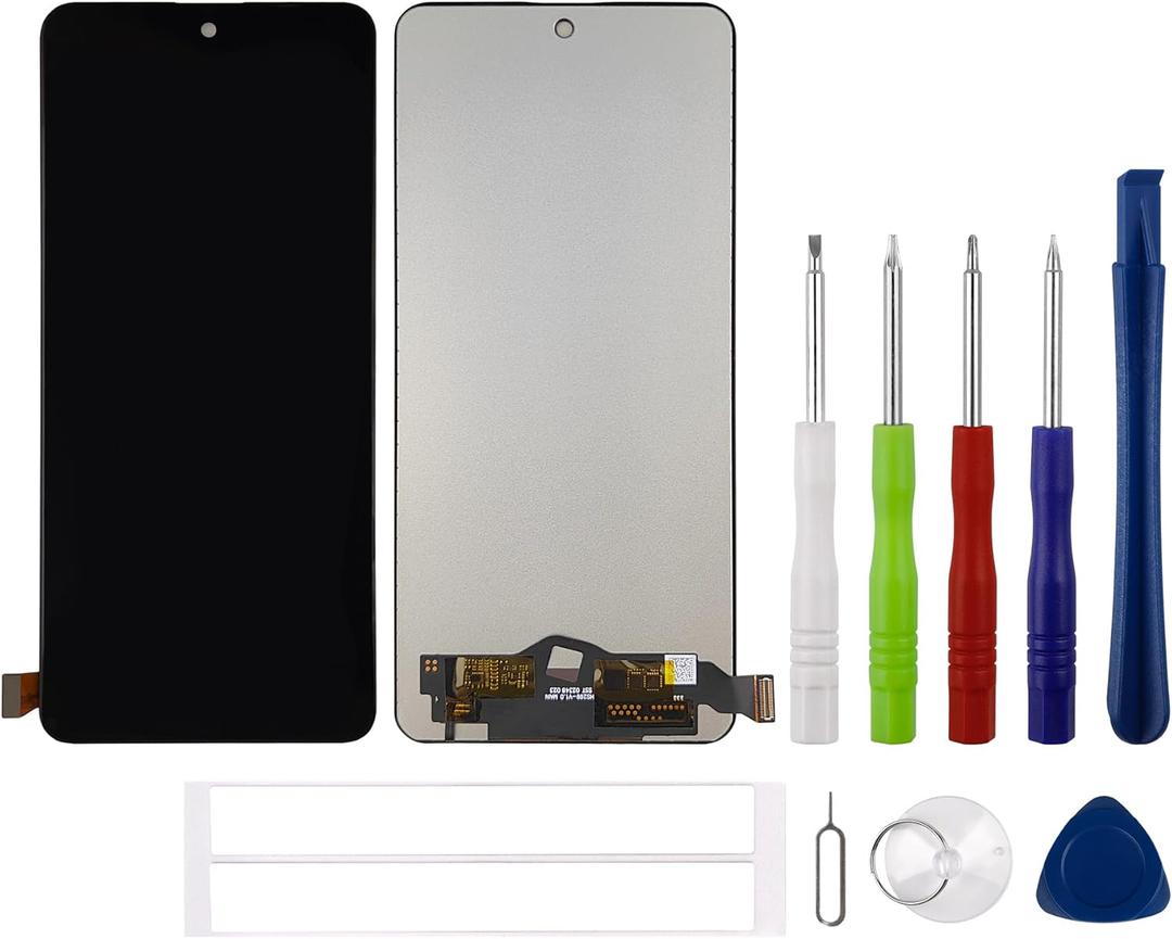 New TFT LCD Display Compatible with Xiaomi Poco F5 Pro [6.67"] (Black with Frame) 23013PC75G Touch Screen Digitizer Assembly Replacement + Tools-NO Fingerprint Function
