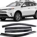 Tape-On Window Visors Deflectors Rain Guards 4 Piece Set Compatible with 2013-2018 Toyota Rav4 94992
