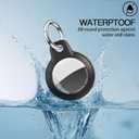 MOLOSLEEVE 4-Pack Waterproof Holder for AirTag 2nd & 1st Gen, 4 Black | Full-body waterproof and shockproof holder with secure keychain for keys, luggage, bags and dog collars