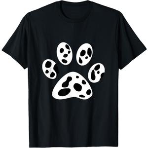 Dalmatian Dog Paw Pattern Dalmatians Puppy Breeder Men Women Girls Kids T-Shirt S
