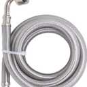 TTFLEX Universal Dishwasher Hose with 90 Degree FGH Elbow, Water Supply Line, Premium Braided Stainless Steel- 6 FT
