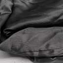CozyLux Satin Sheets Queen Size - 4 Piece Dark Grey Bed Sheet Set with Silky Microfiber, 1 Deep Pocket Fitted Sheet, 1 Flat Sheet, and 2 Pillowcases - Smooth and Soft