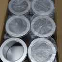 Tosnail 6 Pack Round Metal Tins Canister with Window Top Lid, 17 Oz Tin Can Box, Large Kitchen Tin Container for Loose Tea, Coffee, Candy, Spices - Silver