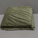 StangH Extra Wide Velvet Curtains for Sliding Door, Sage Green Pinch Pleated Room Darkening Drapes Super Soft Keep Warm Luxury Home Decor for Bedroom Wardrobe, W72 x L96, 1 Panel