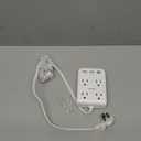 Short Power Strip 2FT - Flat Wall Extension Cord with 4AC Outlet and 3 USB Ports(1 Type C), Multi Plug Outlet Extender Small Surge Protector for Home Office Dorm, White