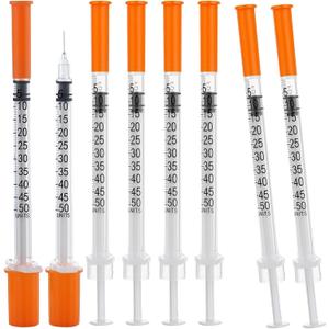 20 Pack 0.5ml Disposable Syringe, 32G 0.5cc 5/16 Inch (8mm) Lab Supplies Syringes, Individually Wrapped