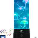 Lightahead LED Sensory Jellyfish Aquarium Lamp with Bluetooth Speaker and Color Changing Light Effects. Majestic and Standing Tall at 12 Inches! Medium (12 Inches Tall)