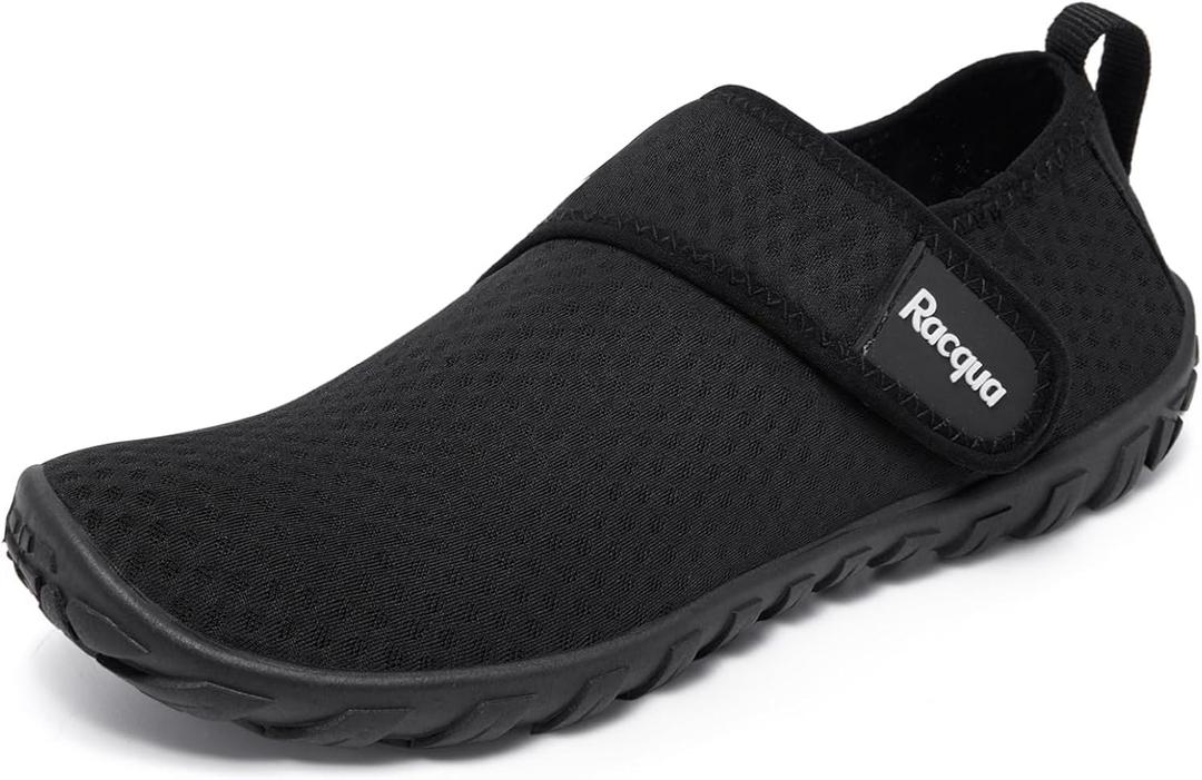 Racqua Men's Women's Water Shoes Barefoot Quick Dry Lightweight Aqua Shoes Swim Beach Shoes (Hd134-black, 9) Racqua Men's Women's Water Shoes Barefoot Quick Dry Lightweight Aqua Shoes Swim Beach Shoes (Hd134-black, 9)