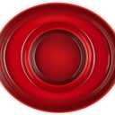 Le Creuset Stoneware Signature Oval Chip and Dip Platter, 13", Cerise