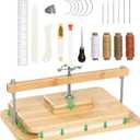 JFNoraiva Book Binding Kits, Bamboo Wood Book Press Suitable for Thin Books, 11 * 7.9 in Bookbinding Press for DIY Bookbinding, Books Repair, Handmade Crafts