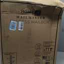 Step2 MailMaster Express Mailbox & Post, Weather Resistant, Large Outdoor Mailboxes, Made of Durable Plastic, Easy to Install, Flag Included, Mocha