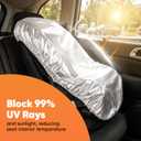 EcoNour Baby Car Seat Sun Shade Cover | Infant Carseat Heat Protector Keeps Toddler Seat at a Cool Temperature | Reflective car seat Sunshade Blocks Out Heat | Baby Travel Accessories, Silver