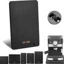 VEVOR Appliance Slider, Large 16 x 12-inch, Rolling Sliding Tray with Silent Rubber Wheels & Hollow Handle, Easy to Clean, Appliance Rolling Tray for Coffee Maker, Kitchen Countertop, Black