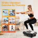 TISSCARE Vibration Plate Exercise Machine Mini Vibrating Plates for Sedentary Users, Helpful for Lymphatic Drainage and Weight Loss, 400Lbs Capacity Full Body Power Shake Workout Platform for Home
