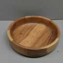 Kaizen Casa Wooden Round Shaped Serving Bowl for Fruit, Dessert Platter Tray Dish Kitchen Dining Fruit, Dessert, Snack