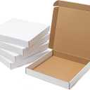 Wowxyz 14x14x2 Inches Shipping Boxes 25 Pack Corrugated Cardboard White Box