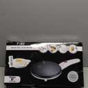 Moss & Stone Electric Crepe Maker 8 Inch, Portable Crepe Maker & Hot Plate Cooktop On/Off Switch, Nonstick Coating, Automatic Temperature Control, Easy To Use For Pancakes, Blintz, Chapati (White)