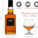 Snifters 8.8 oz Shot Glasses Set of 6 Cute Brandy Cognac Glasses (266ml | 8.8 floz)