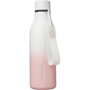 BJPKPK Insulated Water Bottles, 18 oz Stainless Steel Metal Water Bottle with Strap, BPA Free Leak Proof Thermos, Mugs, Flasks, Reusable Water Bottle for Sports & Travel, Graceful Pink