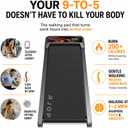 RJOP 2.5HP Walking Mat with Incline Pad, Under Desk Treadmill for Home Gym, Walking Running Pad with Remote, 3 in 1 Low Noise Small Mini Portable Treadmill with LED Screen, 270lbs Capacity