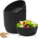 EI 8pcs Wheat Straw Bowls,28oz Reusable Cereal Bowls,Unbreakable Plastic Bowls,Premium Wheat Straw Bowls Set,Microwave and Dishwasher Safe Lightweight Fruit/Salad/Soup Bowls for Picnic,Halloween