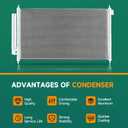 Aparts Air Conditioning A/C Condenser Compatible with Nissan Rogue 2.5L 2008-2013,Rogue Select 2.5L 2014-2015 Replace# 92100JG000