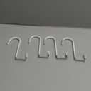 Mars-Rock Over The Door Metal Hooks with Plastic Coating 5.5" Fit 0.5" to 2" Wide Door 4 Pcs Heavy Duty Single Towel Robe Rack Wreath Bathroom Shower Hanger Shoe Organizer Ironing Board Short White