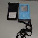 Waterproof Phone Pouch Floating, Double Bags Waterproof Phone Case with Lanyard for iPhone 16 15 Pro Max, Galaxy S24 S23 Ultra, IPX8 Cellphone Dry Bag Beach Cruise Ship Essentials 2 Pack-8.5'' (Black & Blue)