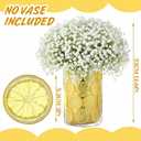 Lemon Vase Filler Decorations Set 30 Pcs Artificial Babys Breath with 30 Pcs Fake Lemon Slices Spring Summer Home Tables Centerpiece for Wedding Engagement Party Cafe Office Decor